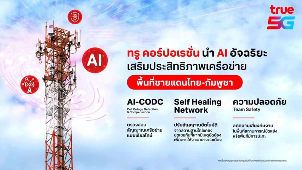 ทรูฯ ยกระดับเครือข่ายชายแดนด้วย AI แม้ในยามวิกฤต - มั่นใจสัญญาณครอบคลุมไม่ขาดตอน