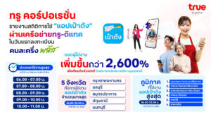 ทรู คอร์ปอเรชั่น เผยปรากฏการณ์ "เป๋าตัง" พุ่งทะยานกว่า 2,600% วันแรก "คนละครึ่งพลัส" แห่ลงทะเบียนล้นหลาม