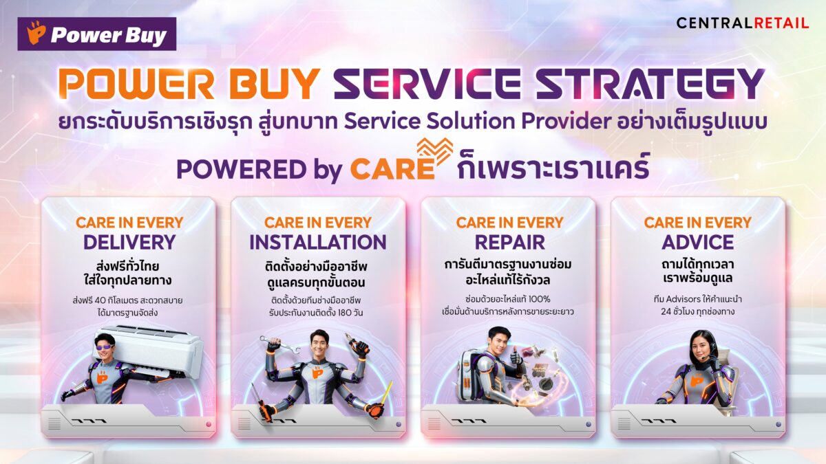 เพาเวอร์บายสลัดภาพร้านค้า สู่ ‘ผู้ช่วยส่วนตัว’ ชูกลยุทธ์ Powered by Care มัดใจลูกค้าเครื่องใช้ไฟฟ้าครบวงจร