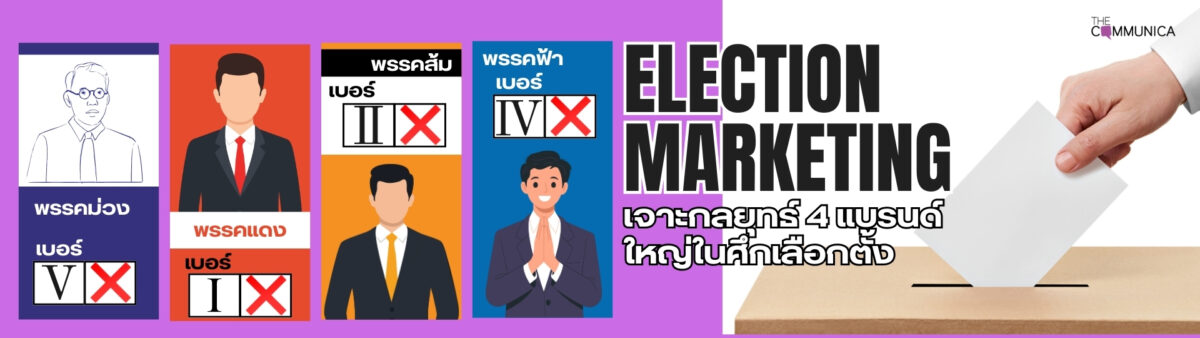 เมื่อ “คูหา” คือ “เชลฟ์สินค้า” เจาะกลยุทธ์ 4 แบรนด์ใหญ่ในศึกเลือกตั้ง